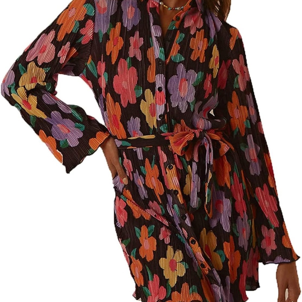 Floral Long-Sleeve Dress